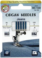 Универсальные иглы для шитья кожы на бытовых машинах Organ Needles, No. 90-100 цена и информация | Швейные машинки | pigu.lt