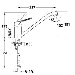 Смеситель Teka MTP913TG песочный-беж цена и информация | Смесители | pigu.lt