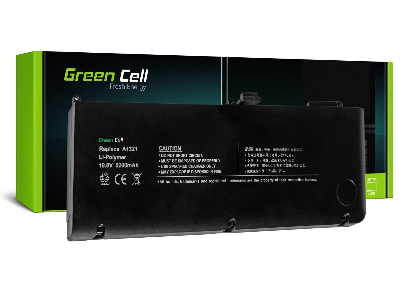 Green Cell ® Laptop Battery A1321 for Apple MacBook Pro 15 A1286 2009-2010 цена и информация | Akumuliatoriai nešiojamiems kompiuteriams | pigu.lt