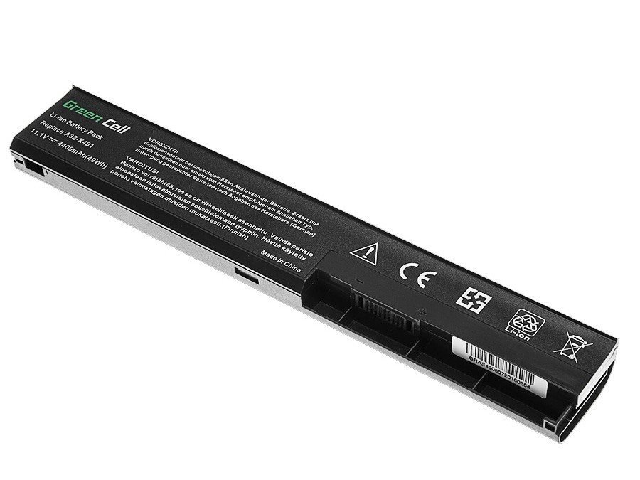 Green Cell Laptop Battery for Asus X301 X301A X401 X401A X401U X401A1 X501 X501A X501A1 X501U цена и информация | Akumuliatoriai nešiojamiems kompiuteriams | pigu.lt