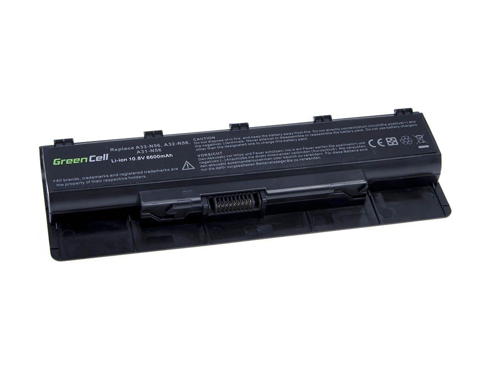 Green Cell Laptop Battery for Asus G56 N46 N56 N56DP N56V N56VM N56VZ N76 цена и информация | Akumuliatoriai nešiojamiems kompiuteriams | pigu.lt