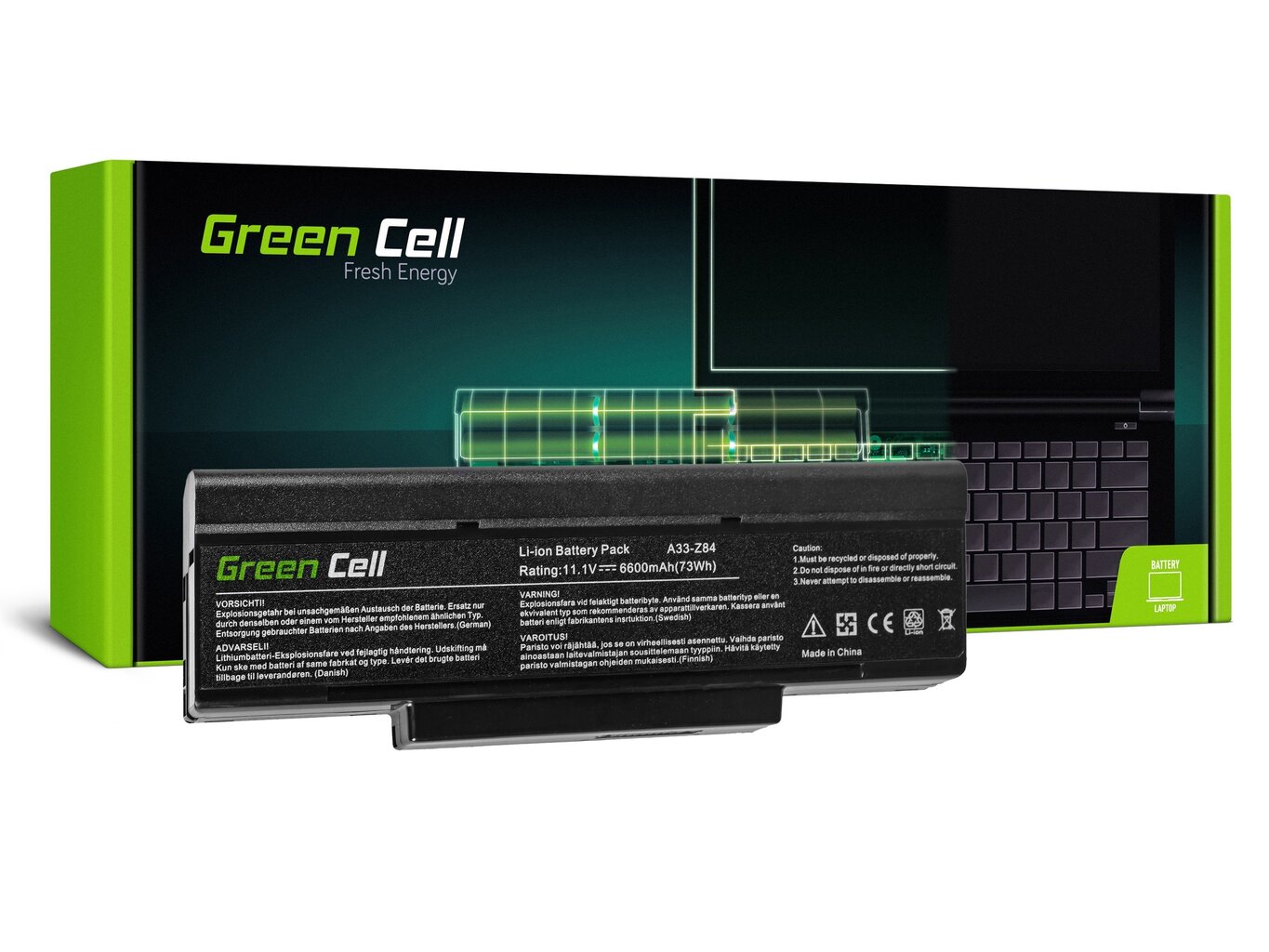 Green Cell Laptop Battery for Asus A9 S9 S96 Z62 Z9 Z94 Z96 PC CLUB EnPower ENP 630 COMPAL FL90 COMPAL FL92 цена и информация | Akumuliatoriai nešiojamiems kompiuteriams | pigu.lt