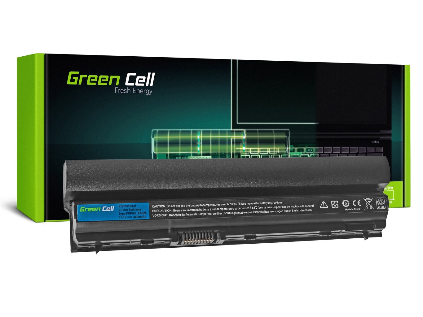 Green Cell Laptop Battery for Dell Latitude E6220 E6230 E6320 E6320 kaina ir informacija | Akumuliatoriai nešiojamiems kompiuteriams | pigu.lt