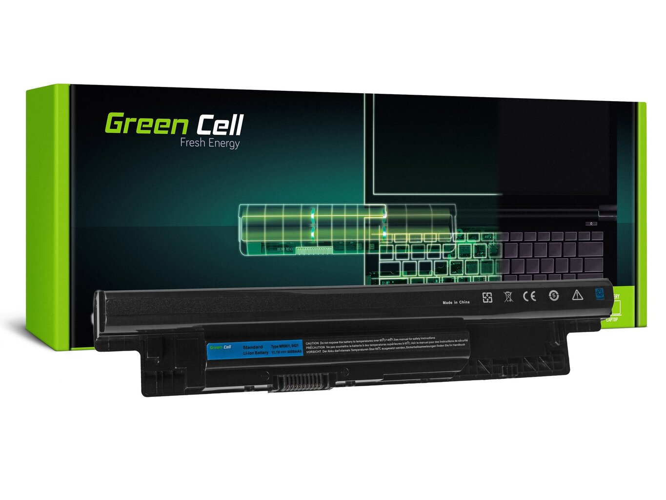 Аккумулятор для ноутбука Green Cell аккумулятор для ноутбука MR90Y для Dell  Inspiron 14 3000 15 3000 3521 3537 15R 5521 5537 17 5749 цена | pigu.lt