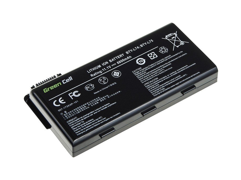 Green Cell Laptop Battery for MSI A6000 CR500 CR600 CR700 CX500 CX600 kaina ir informacija | Akumuliatoriai nešiojamiems kompiuteriams | pigu.lt