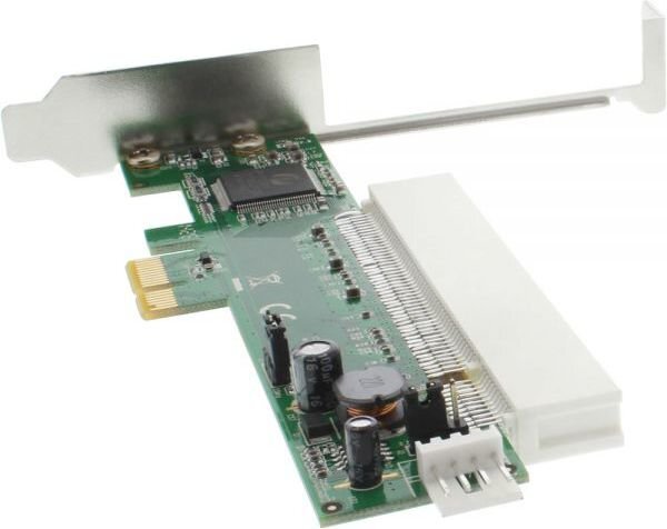InLine PCI Interface Adapter to PCIe Interface Card use legacy PCI in modern PC (76616I) цена и информация | Komponentų priedai | pigu.lt