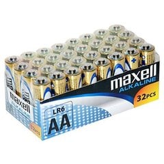 Maxell AA elementai 32 vnt. kaina ir informacija | Elementai | pigu.lt