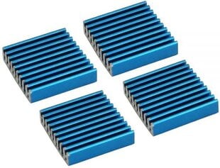 InLine RAM Heat Sink self-adhesive cooling fins 4pcs, Blue (33955H) kaina ir informacija | Komponentų priedai | pigu.lt