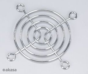 Akasa Fan cover chrome-plated, 80mm (MG-08) kaina ir informacija | Komponentų priedai | pigu.lt