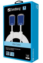 Sandberg 501-61 Monitor Cable VGA LUX 1.8m цена и информация | Sandberg Бытовая техника и электроника | pigu.lt