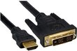 HDMI/DVI-D, 3 m kaina ir informacija | Kabeliai ir laidai | pigu.lt