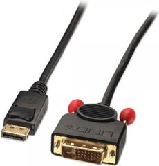 CABLE DISPLAY PORT TO DVI-D 2M/BLACK 41491 LINDY цена и информация | Кабели и провода | pigu.lt