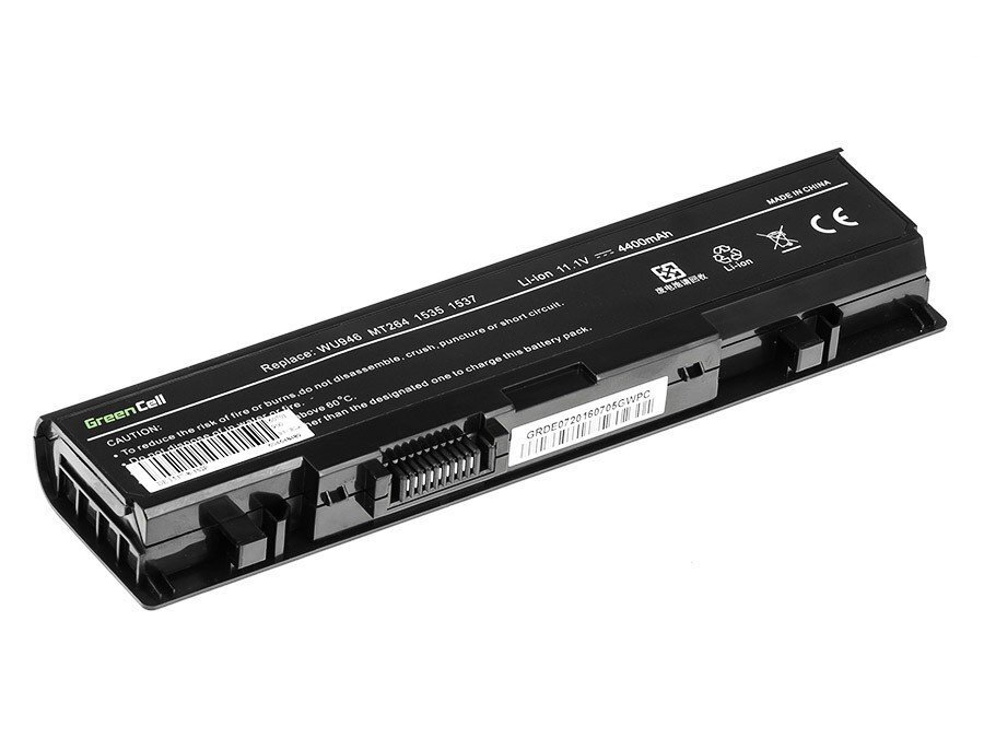 Green Cell Laptop Battery for Dell Studio 15 1535 1536 1537 1550 1555 1558 цена и информация | Akumuliatoriai nešiojamiems kompiuteriams | pigu.lt