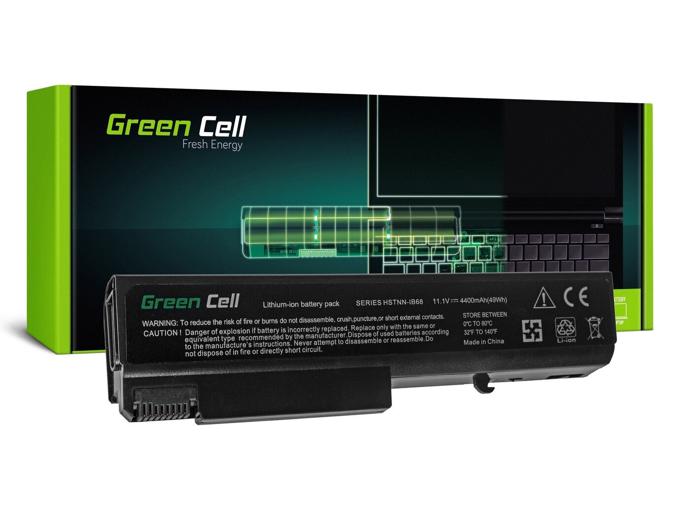 Green Cell Laptop Battery for HP EliteBook 6930 ProBook 6400 6530 6730 6930 Compaq 6730 kaina ir informacija | Akumuliatoriai nešiojamiems kompiuteriams | pigu.lt