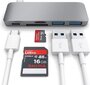 Adapteris 3-in-1 Satechi USB-C, pilkos spalvos kaina ir informacija | Adapteriai, USB šakotuvai | pigu.lt