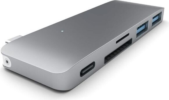 Adapteris 3-in-1 Satechi USB-C, pilkos spalvos kaina ir informacija | Adapteriai, USB šakotuvai | pigu.lt