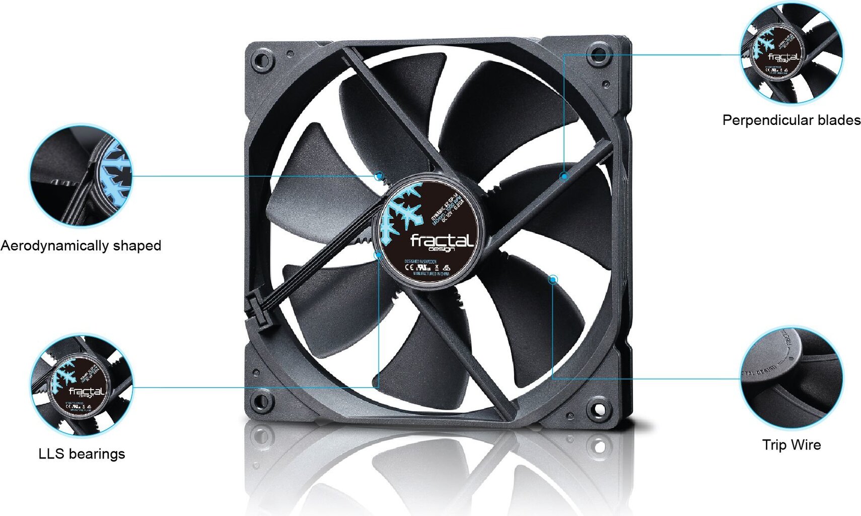 Fractal Design FD-FAN-DYN-X2-GP12-B цена и информация | Kompiuterių ventiliatoriai | pigu.lt