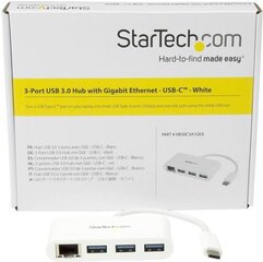 StarTech HB30C3A1GEA цена и информация | Адаптеры, USB-разветвители | pigu.lt
