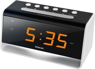 Радио - будильник Sencor SDC 4400W (35048704), черный/белый цена и информация | Радиоприемники и будильники | pigu.lt