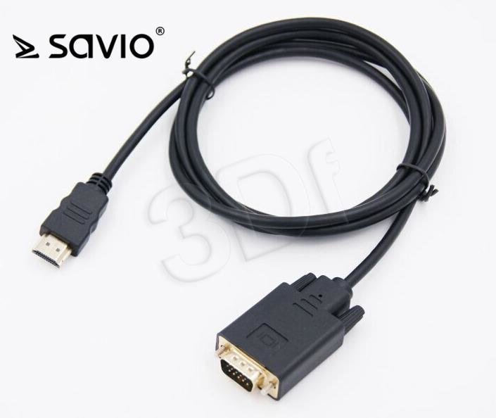 Savio SAVKABELCL-103, HDMI/VGA цена и информация | Kabeliai ir laidai | pigu.lt