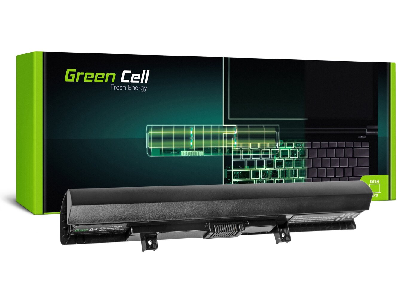 Green Cell Laptop Battery for Toshiba Satellite C50-B C50D-B C55-C C55D-C C70-C C70D-C L50-B L50D-B L50-C L50D-C цена и информация | Akumuliatoriai nešiojamiems kompiuteriams | pigu.lt