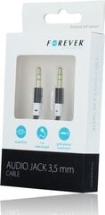 Forever Audio AUX провод 3.5 mm -> 3.5 mm 90 cm Черный (EU Blister) цена и информация | Кабели и провода | pigu.lt