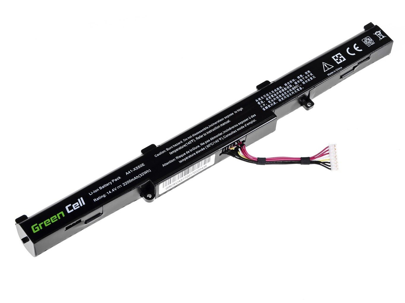 Green Cell Laptop Battery for Asus F550 F750 K550 K750 R510 R750 X550 X750 цена и информация | Akumuliatoriai nešiojamiems kompiuteriams | pigu.lt