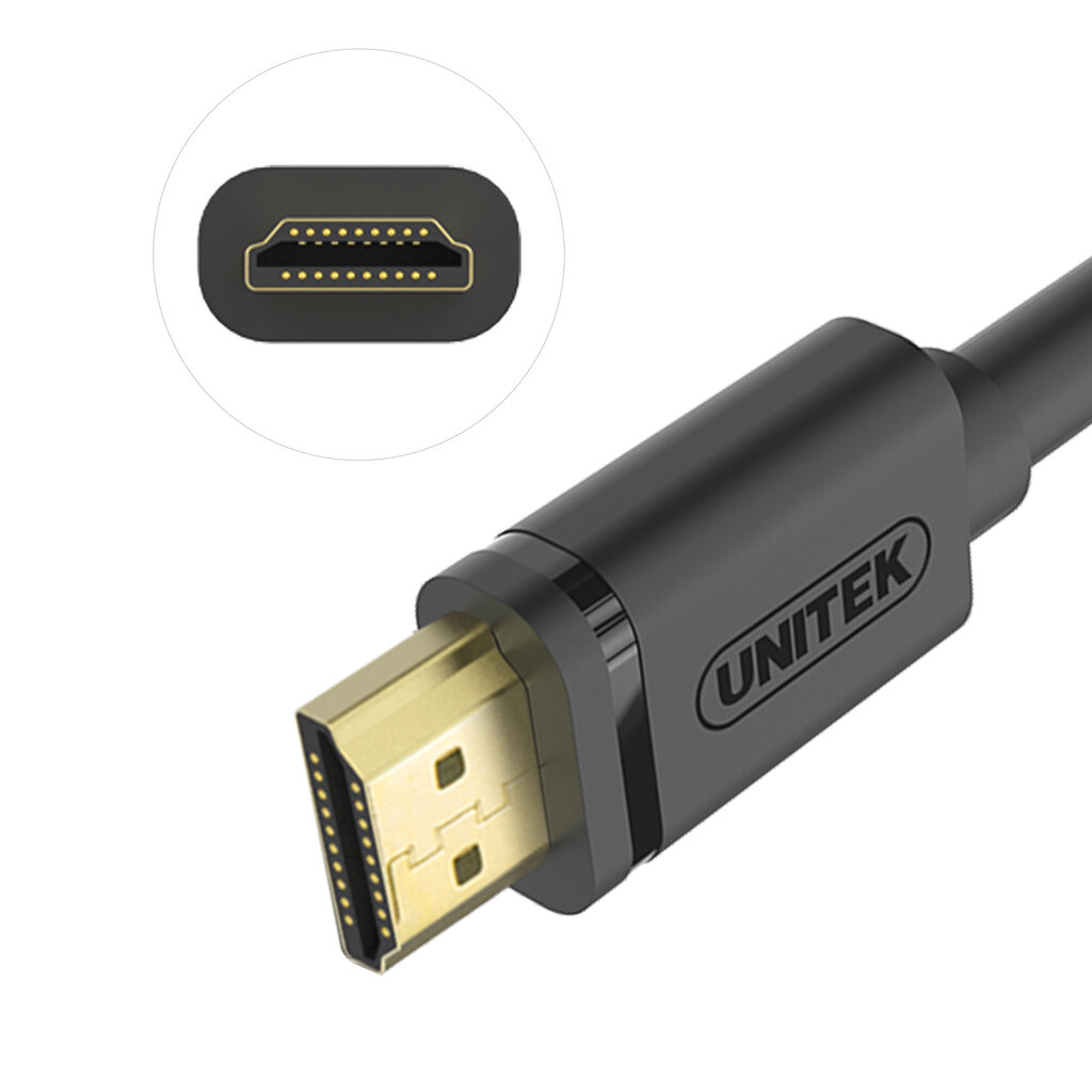 Unitek Y-C138M, HDMI, 2 m цена и информация | Kabeliai ir laidai | pigu.lt