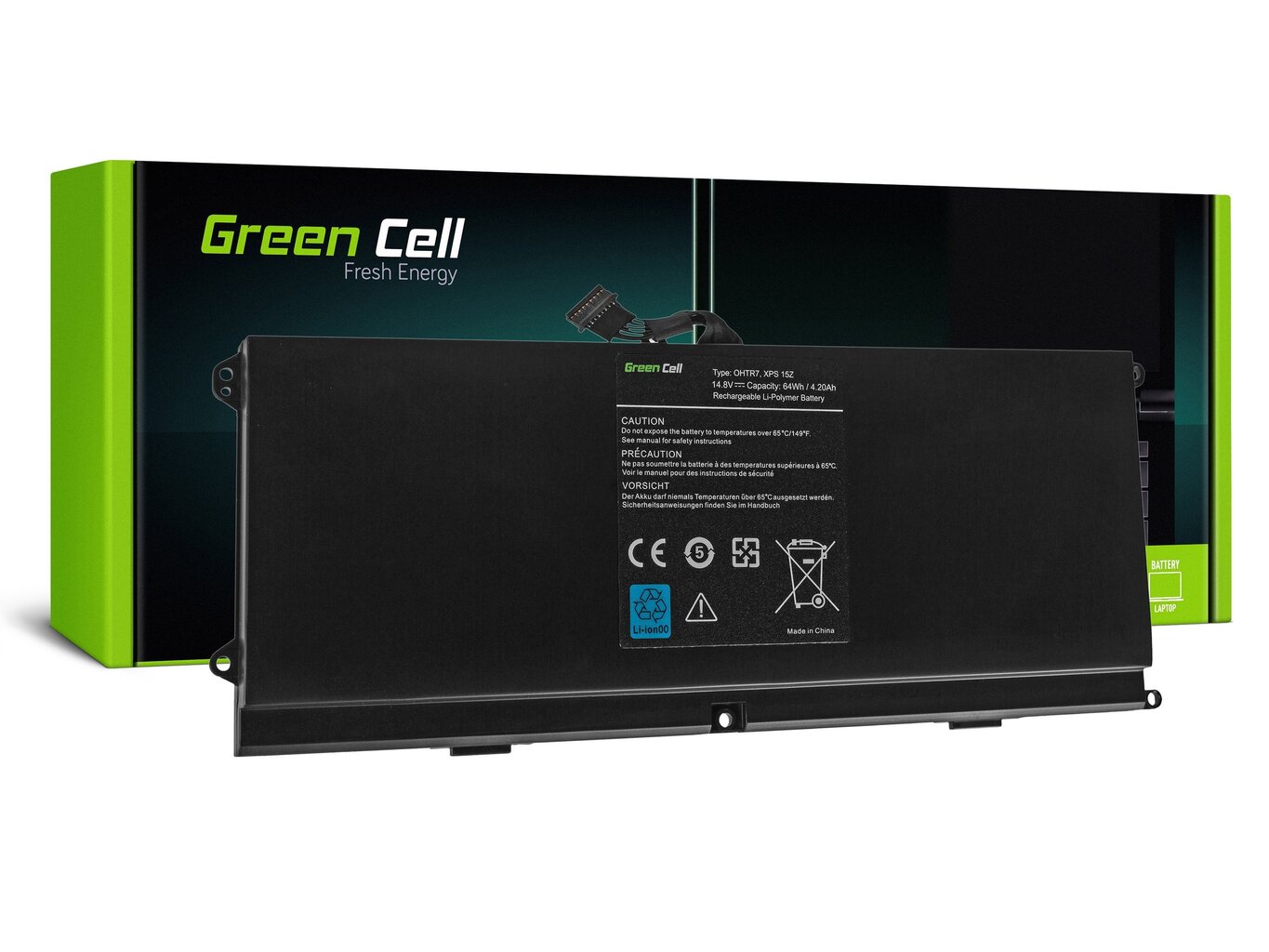 Green Cell Laptop Battery for Dell XPS 15z L511z цена и информация | Akumuliatoriai nešiojamiems kompiuteriams | pigu.lt