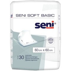 Vienkartiniai paklotai Seni Soft Basic 30 vnt. kaina ir informacija | Sauskelnės, įklotai, paklotai suaugusiems | pigu.lt