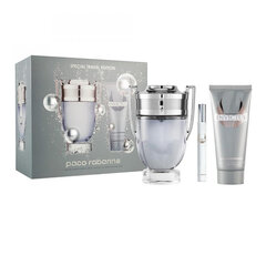 Rinkinys Paco Rabanne Invictus: EDT vyrams 100 ml + dušo želė 100 ml + tualetinis vanduo 10 ml kaina ir informacija | Kvepalai vyrams | pigu.lt