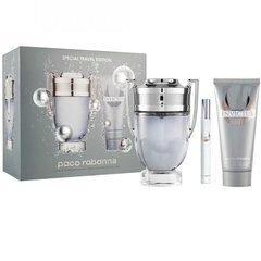 Rinkinys Paco Rabanne Invictus: EDT vyrams 100 ml + dušo želė 100 ml + tualetinis vanduo 10 ml kaina ir informacija | Kvepalai vyrams | pigu.lt