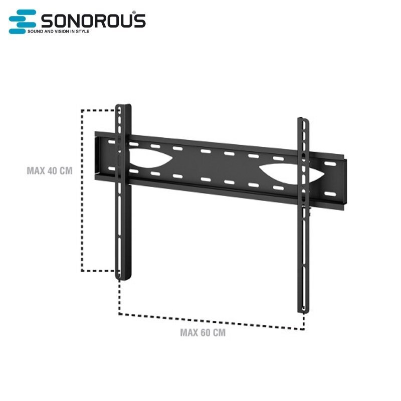 Sonorous SUREFIX235 Universal LCD/LED TV Wall Mount till 60" (60kg Max) Black цена и информация | Televizorių laikikliai, tvirtinimai | pigu.lt