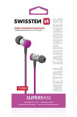 Swissten SuperBass Earbuds Metal YS900 Cтерео Наушники с микрофоном 3.5mm / 1.2m Розовые цена и информация | Swissten Внешние аксессуары для компьютеров | pigu.lt