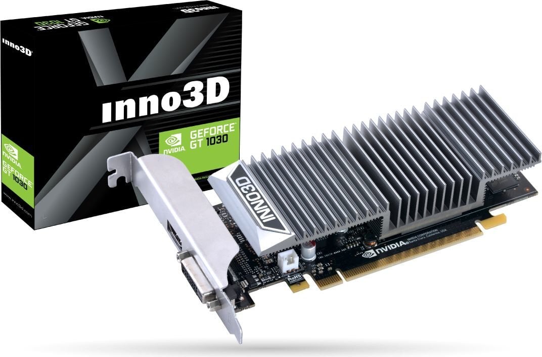 Inno3D GT 1030 N1030-1SDV-E5BL kaina ir informacija | Vaizdo plokštės (GPU) | pigu.lt