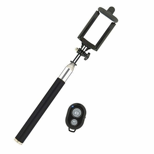 Swissten Bluetooth su pultu, Sidabrinė / Juoda kaina ir informacija | Asmenukių lazdos (selfie sticks) | pigu.lt