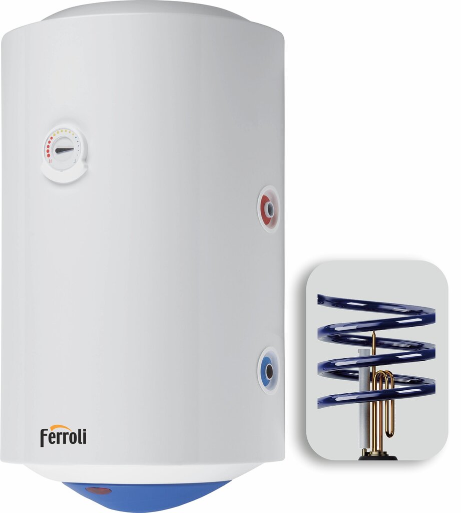 Kombinuotas vandens šildytuvas Ferroli CALYPSO MT 100, vertikalus kaina ir informacija | Vandens šildytuvai | pigu.lt