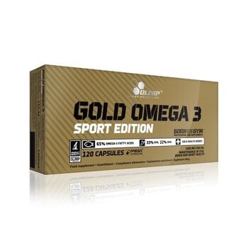 Maisto papildas Žuvies taukai Olimp Gold Omega 3 Sport Edition, 120 kaps. kaina ir informacija | Vitaminai, maisto papildai, preparatai imunitetui | pigu.lt