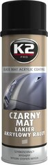 Краска акриловая матовая черная K2 Czarny, 500 мл цена и информация | Автохимия | pigu.lt