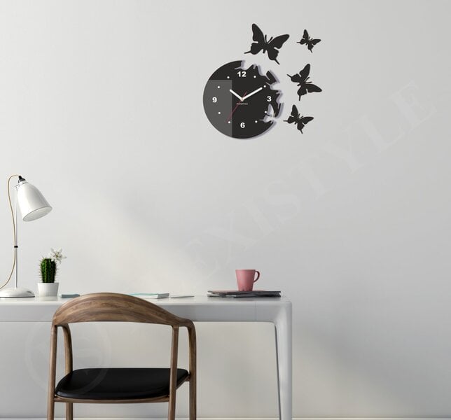 Sieninis laikrodis Skrajojantys drugeliai. Apvalus su skaičiais atsiliepimas
