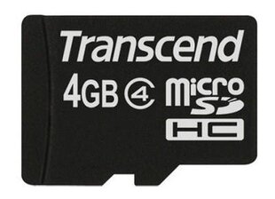 MEMORY MICRO SDHC 4GB/CLASS4 TS4GUSDC4 TRANSCEND цена и информация | Карты памяти для телефонов | pigu.lt