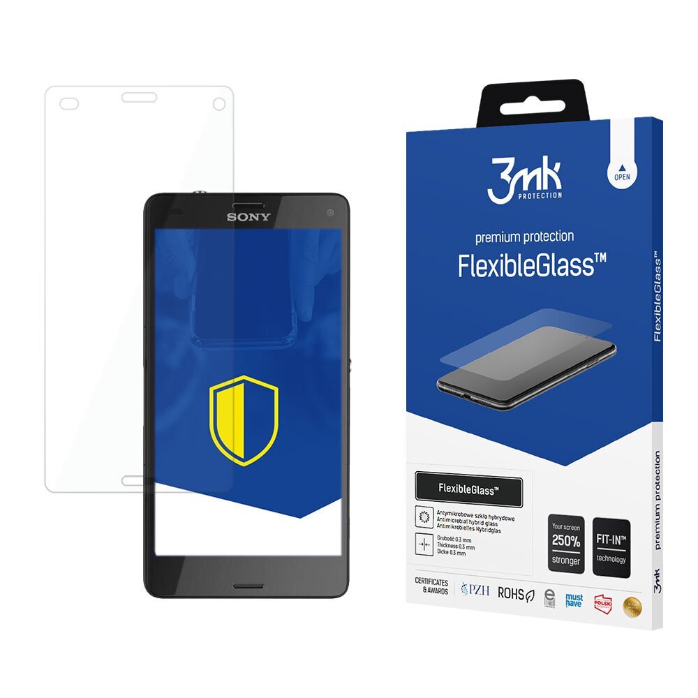 Sony Xperia Z3 Compact D5803 - 3mk FlexibleGlass цена и информация | Apsauginės plėvelės telefonams | pigu.lt