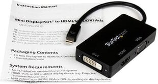 HDMI adapteris Startech MDP2VGDVHD, 0.15m kaina ir informacija | Kabeliai ir laidai | pigu.lt