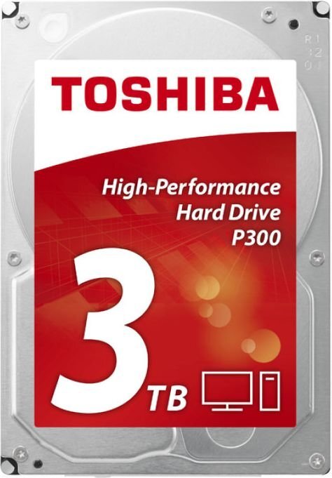 Toshiba P300 3TB 7200RPM 3.5" SATA (HDWD130UZSVA) цена и информация | Vidiniai kietieji diskai (HDD, SSD, Hybrid) | pigu.lt