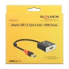 Delock 62736, USB-A M/HDMI F kaina ir informacija | Adapteriai, USB šakotuvai | pigu.lt