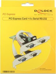 Delock 89557, PCI Express/RS-232 цена и информация | Кабели и провода | pigu.lt