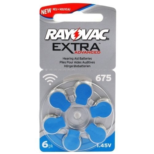 Rayovac Extra elementai klausos aparatams PR44 675, 6 vnt. kaina ir informacija | Elementai | pigu.lt