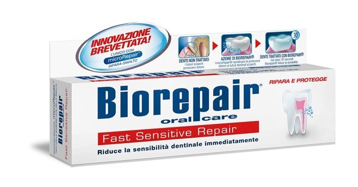 Dantų pasta jautriems dantims Biorepair, 75 ml цена и информация | Dantų šepetėliai, pastos | pigu.lt