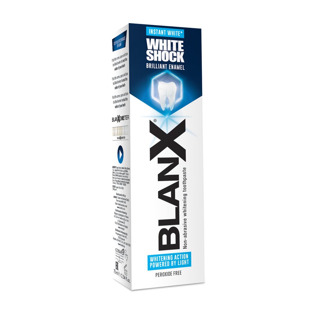 Balinanti dantų pasta Blanx White Shock 75 ml цена и информация | Dantų šepetėliai, pastos | pigu.lt