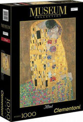 Dėlionė Clementoni Museum Gustav Klimt The Kiss 1000 d. kaina ir informacija | Dėlionės (puzzle) | pigu.lt